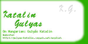 katalin gulyas business card